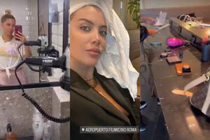 Wanda Nara hizo una escala en Roma y se hizo un cambio de look antes de su llegada a Turquía
