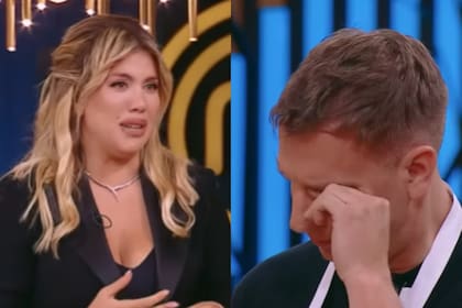 Wanda Nara le dedicó unas sentidas palabras a Maxi López durante su despedida de MasterChef y ambos rompieron en llanto (Foto: Captura de video)