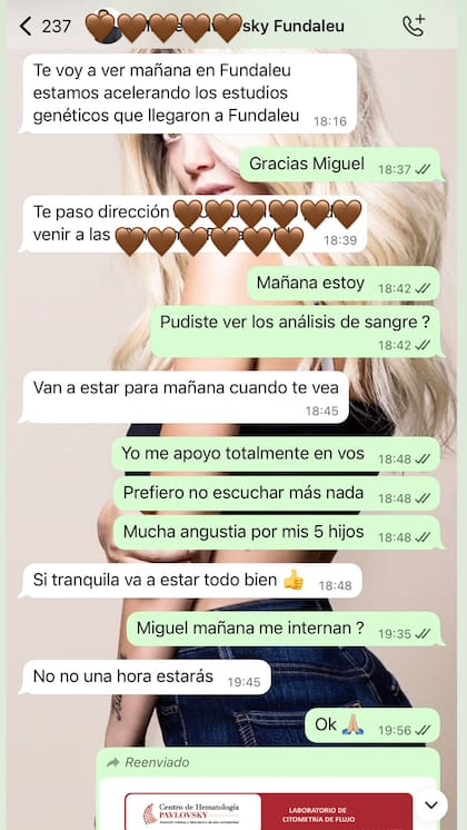 Wanda Nara le manifestó a su médico tener mucha angustia por sus cinco hijos