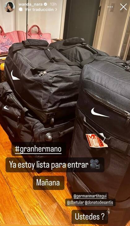 Wanda Nara lista para ingresar a la casa de Gran Hermano