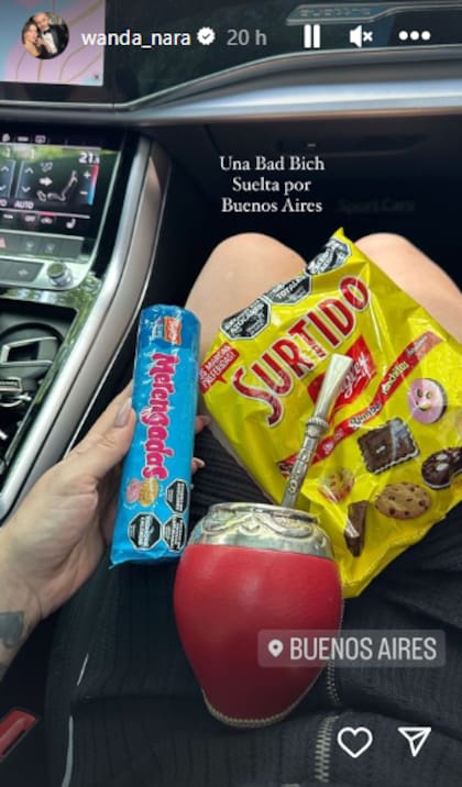 Wanda Nara mostró lo primero que comió cuando llegó a Buenos Aires (Instagram @wanda_nara)