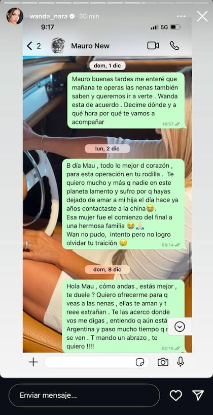 Wanda Nara publicó chats entre su madre y Mauro Icardi (Foto: Instagram @wanda_nara)