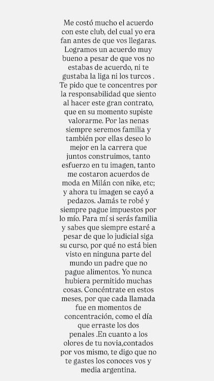 Wanda Nara recogió los guantes y fue por más (Foto: Captura Instagram/@wanda_nara)