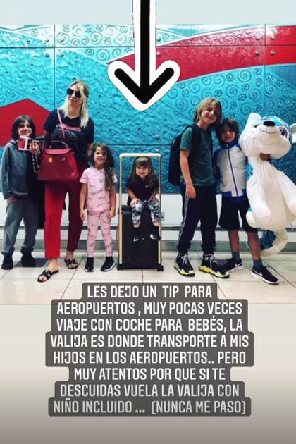 Wanda Nara reveló algunos tips para los viajes con familia numerosa