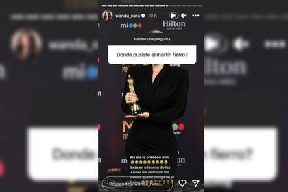 Wanda Nara reveló dónde colocó el premio (Foto Instagram @wanda_nara)