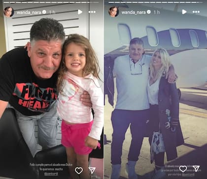 Wanda Nara saludó a Juan Carlos Icardi, el padre de Mauro, por su cumpleaños (Foto: Instagram @wanda_nara)