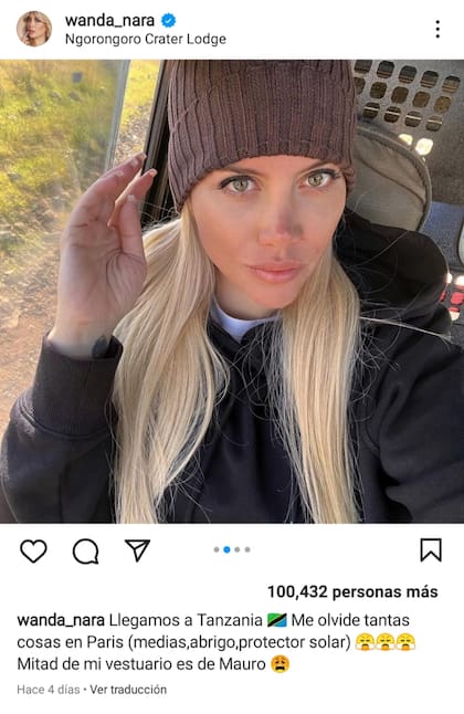 Wanda Nara se olvidó el protector solar