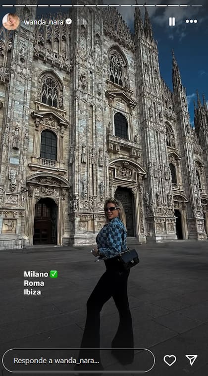 Wanda Nara viajó a Milán e hizo estallar los rumores de romance con el futbolista mexicano (Captura: Instagram @wanda_nara)