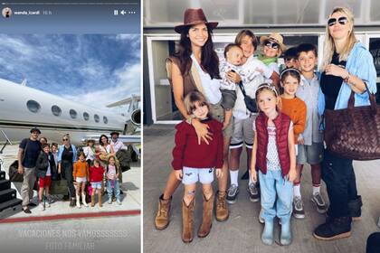 Wanda Nara viajó junto a toda su familia al sur argentino
