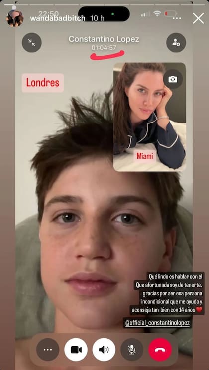 Wanda Nara y el apoyo de Constantino en medio de su separación con Mauro Icardi (Foto: captura Instagram)