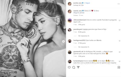 Wanda Nara y el romántico posteo que le dedicó a L-Gante por su cumpleaños (Foto: Captura Instagram/@wanda_nara)