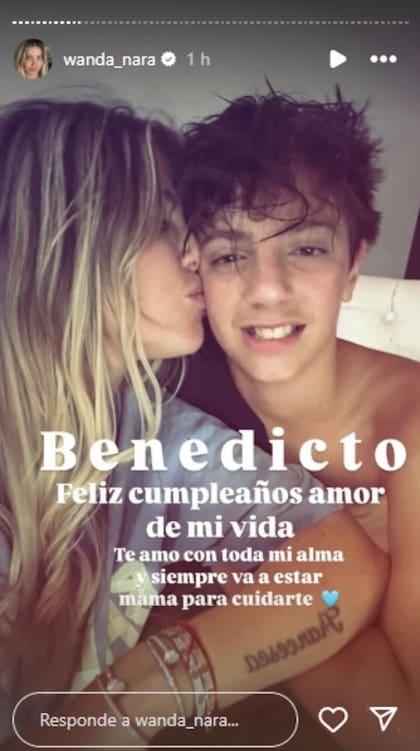 Wanda Nara y el tierno posteo que hizo por el cumpleaños de su hijo Benedicto