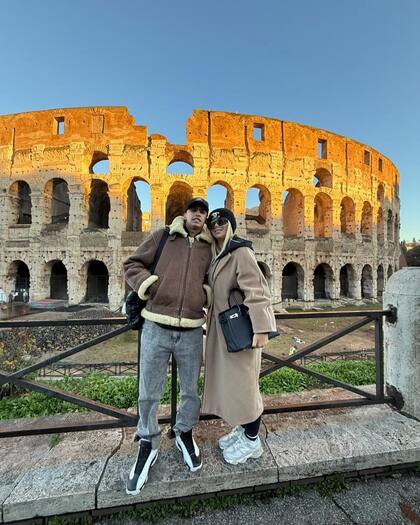 Wanda Nara y L-Gante pasearon por Roma