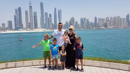 Wanda Nara y Mauro Icardi llevaron a su familia ensamblada a Dubai