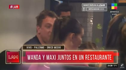 Wanda Nara y Maxi López cenaron con sus hijos en Palermo (Foto: Captura / LAM)