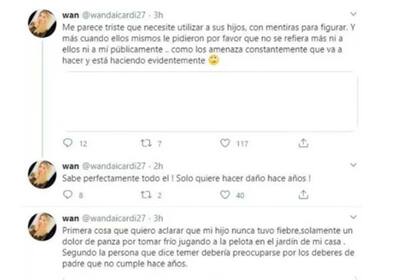 Wanda Nara y su hilo de tuits respondiendo a los dichos de Maxi López