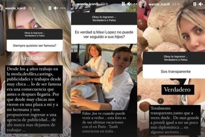 Wanda se animó a responder dudas de sus seguidores con total honestidad. Imagen: @wanda_icardi
