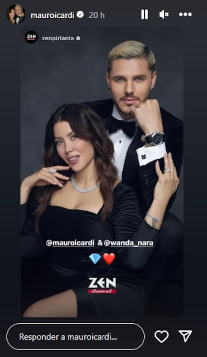 Wanda y Mauro como actores y modelos para una exclusiva casa de joyas de Turquía (Foto: Instagram)