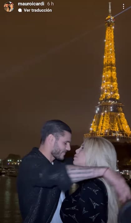 Wanda y Mauro Icardi juntos y enamorados en París