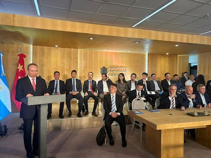 Wang Wei junto a Martín Llaryora. Foto: Reporte Asia