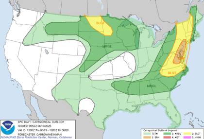 Washington D.C. bajo amenaza: El Servicio Meteorológico Nacional prevé tormentas severas este jueves en la capital y sus alrededores, con ráfagas de hasta 100 km/h, granizo y posibles tornados aislados