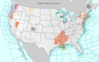 Washington, Oregón y el norte de California registrarán máximas de 90°F (32-35°C), aunque un frente frío moderará las temperaturas a 85°F (29°C) para el jueves, mientras persiste el riesgo de incendios forestales en la Gran Cuenca