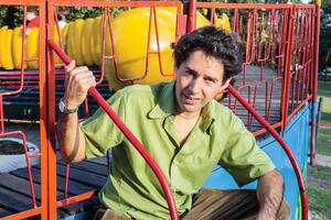 Wauters en el Gusano Loco del Parque Rodó, un clásico de Montevideo.