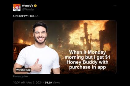 Wendy's ofrece su Honey Buddy por solo US$1 hasta el 30 de septiembre