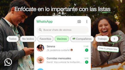 WhatsApp ahora permite agrupar conversaciones en listas temáticas