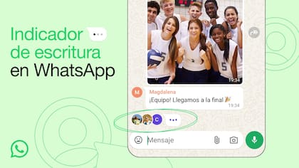 WhatsApp cambió los indicadores de que alguien está escribiendo un mensaje en la conversación