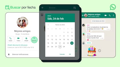 WhatsApp habilitó la búsqueda de mensajes por fecha en dispositivos Android; ya estaba disponible para el iPhone y para la versión de escritorio