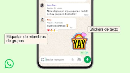 WhatsApp habilitó una herramienta para convertir palabras o frases cortas en stickers de forma instantánea