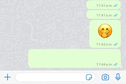 WhatsApp no permite enviar mensajes sin contenido pero es posible hacerlo con los textos “invisibles” (Captura El Universal)