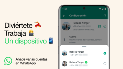 WhatsApp permitirá tener dos cuentas de su mensajero en un mismo dispositivo