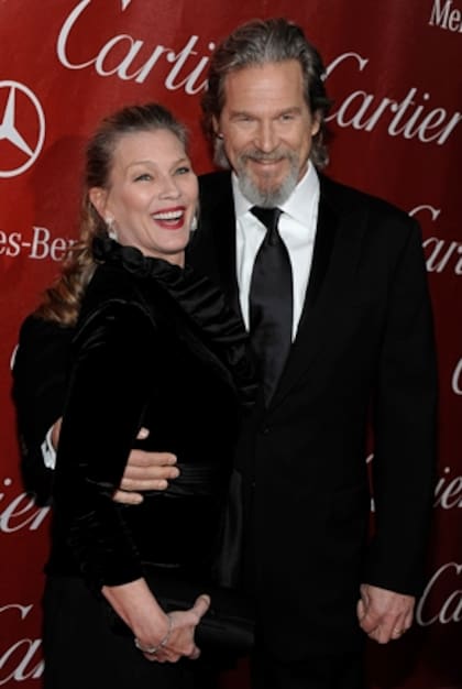 ¡Whisky! Jeff Bridges y su mujer, Susan Geston, pura sonrisa durante evento en California.