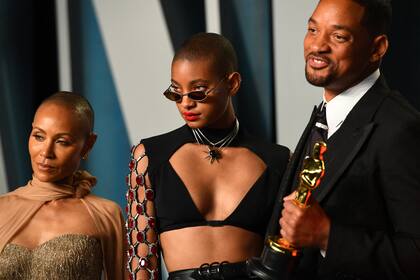 Will Smith junto a su hija, Willow, y su esposa, Jada Pinkett Smith