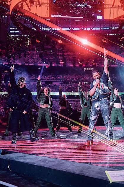 Will y su hijo sorprendieron en el estadio Santiago Bernabéu de Madrid.