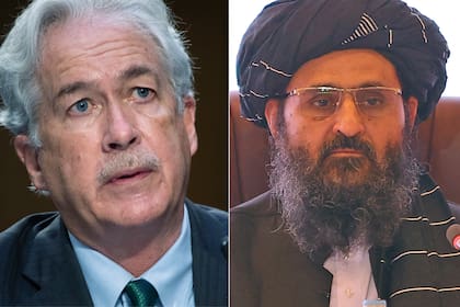 El director de la CIA, William Burns, y el líder de facto de los talibanes, Abdul Ghani Baradar