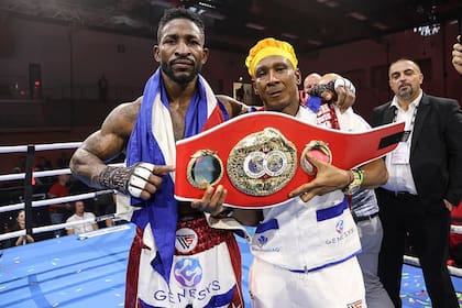 William Scull con Frankie Aldama, su entrenador