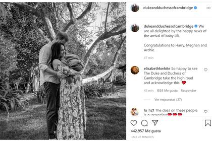 William se refirió cariñosamente a su nueva sobrina como Lili