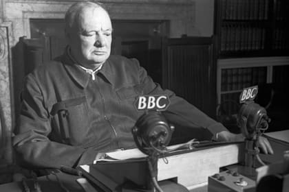 Winston Churchill hablaba a través del Servicio Mundial de la BBC en 1942