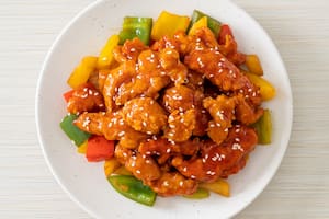 Wok de pollo a la naranja