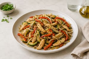 Wok ligero de pollo y soja