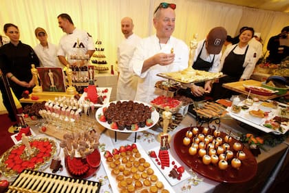 Wolfgang Puck, el chef a cargo del catering de la ceremonia, en la previa de la ceremonia 2020