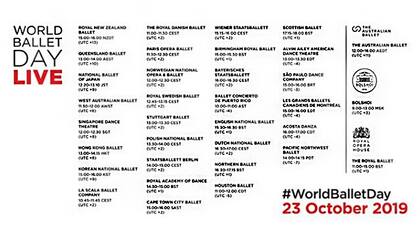 La grilla completa del World Ballet Live