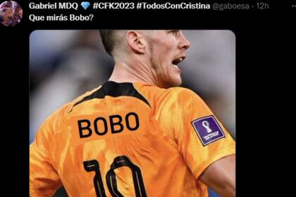 Wout Weghorst no faltó en las cargadas en redes sociales (Captura Twitter)