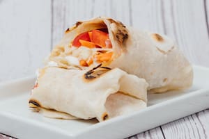 Wrap de vegetales y hummus