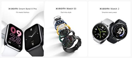 Xiaomi renovó su línea de relojes y pulseras deportivas con el Watch 2, Watch S3 y Smart Band 8 Pro
