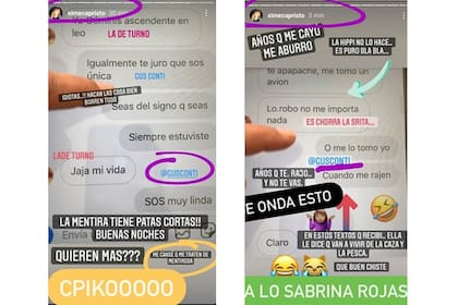 Ximena Capristo filtró chats de Gustavo Conti con otra mujer y expresó su enojo en las redes sociales