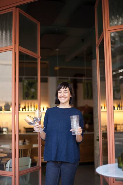 Ximena Sáenz en su restaurante